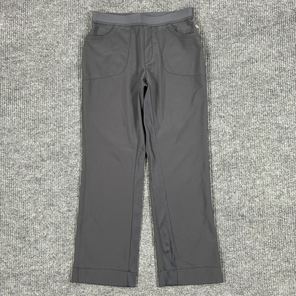 Sapphire Womens Scrub Pants Petite Size Small Gray Pull On Stretch Workwear